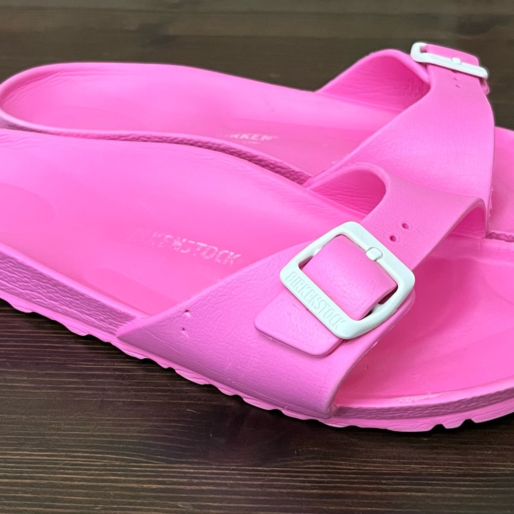 Birkenstock Madrid EVA Pink Rubber  Women’s Sandal Sz 41 US 10 see pictures